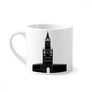 Dıythinker 170 ml Beyaz Rusya Moskova Kremlin Desenli Silüet Mini Kahve Seramik Kupa