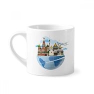 Dıythinker 170 ml Beyaz Rusya St Basil Katedrali Uçak Mini Kahve Seramik Kupa