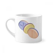 Dıythinker 170 ml Beyaz Sağlık Ürünleri Hap Deseni İllüstrasyon Mini Kahve Seramik Kupa