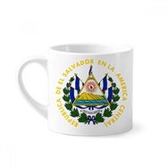 Dıythinker 170 ml Beyaz San Salvador El Salvador Ulusal Amblem Mini Kahve Seramik Kupa