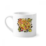 Dıythinker 170 ml Beyaz Sebze Pizza İtalya Yiyecek Çay Mini Kahve Seramik Kupa