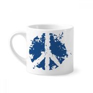 Dıythinker 170 ml Beyaz Sembollü Tasarım Yuvarlak İllüstrasyon Desenli Mini Kahve Seramik Kupa