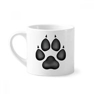 Dıythinker 170 ml Beyaz Sevimli Köpek Pençeleri Siyah Desenli Mini Kahve Seramik Kupa