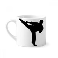 Dıythinker 170 ml Beyaz Shaolin Kung Fu Çin Kültürü Desenli Mini Kahve Seramik Kupa