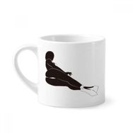 Dıythinker 170 ml Beyaz Sıcak Kadın Bikini Uzun Bacaklar Mini Kahve Seramik Kupa