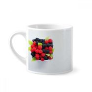 Dıythinker 170 ml Beyaz Sıcaklık Kırmızı Meyve Resim Fotoğraf Mini Kahve Seramik Kupa