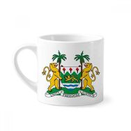 Dıythinker 170 ml Beyaz Sierra Leone Afrika Ulusal Amblem Mini Kahve Seramik Kupa