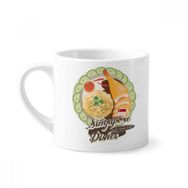 Dıythinker 170 ml Beyaz Singapur Hainanese Tavuk Pirinç Mini Kahve Seramik Kupa