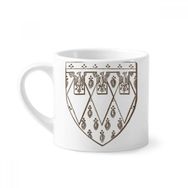Dıythinker 170 ml Beyaz Siyah Beyaz Barok Sanat Tüy İllüstrasyon Mini Kahve Seramik Kupa