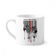 Dıythinker 170 ml Beyaz Siyah Kırmızı Çizgili Kod Grafiti Zebra Mini Kahve Seramik Kupa