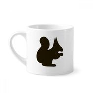 Dıythinker 170 ml Beyaz Siyah Sincap Hayvan Portrayal Mini Kahve Seramik Kupa