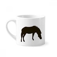 Dıythinker 170 ml Beyaz Siyah Zebra Hayvan Portrayal Mini Kahve Seramik Kupa