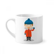 Dıythinker 170 ml Beyaz Soğuk Güney Kutbu Çizgi Film Mini Kahve Seramik Kupa