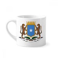 Dıythinker 170 ml Beyaz Somali Afrika Ulusal Amblem Mini Kahve Seramik Kupa