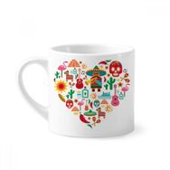 Dıythinker 170 ml Beyaz Sombrero Suger Kafatası Meksika Meksika Flamingo Mini Kahve Seramik Kupa