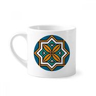 Dıythinker 170 ml Beyaz Soyut Geometri Fas Tarzı Desenli Mini Kahve Seramik Kupa