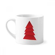 Dıythinker 170 ml Beyaz Soyut Noel Ağacı Origami Desenli Mini Kahve Seramik Kupa
