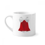 Dıythinker 170 ml Beyaz Soyut Noel Fiyonk Origami Desenli Mini Kahve Seramik Kupa