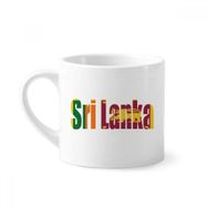 Dıythinker 170 ml Beyaz Srilanka Ülke Bayrağı İsim Mini Kahve Seramik Kupa