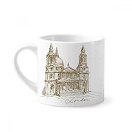 Dıythinker 170 ml Beyaz St.Paul's Cathedral İngiltere Londra Mini Kahve Seramik Kupa