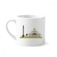 Dıythinker 170 ml Beyaz St. Petersburg Rusya Ulusal Sembollü Mini Kahve Seramik Kupa