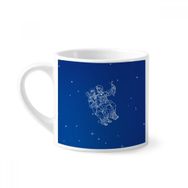 Dıythinker 170 ml Beyaz Star Universe İkizler Takım Desenli Mini Kahve Seramik Kupa