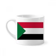 Dıythinker 170 ml Beyaz Sudan Ulusal Bayrağı Afrika Ülke Mini Kahve Seramik Kupa