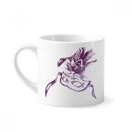 Dıythinker 170 ml Beyaz Suluboya Maskesi Happy Carnival Of Venice Mini Kahve Seramik Kupa