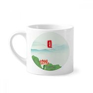 Dıythinker 170 ml Beyaz Summer Begins Twenty Four Solar Term Mini Kahve Seramik Kupa