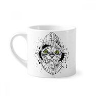 Dıythinker 170 ml Beyaz Süveter Beyaz Kedi Kafası Hayvan Hayvan Hayvan Sevgili Mini Kahve Seramik Kupa