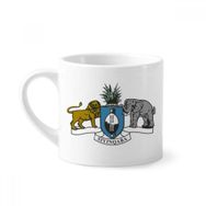 Dıythinker 170 ml Beyaz Swaziland Afrika Ulusal Amblem Mini Kahve Seramik Kupa