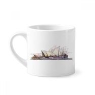 Dıythinker 170 ml Beyaz Sydney Opera Binası Sidney Mini Kahve Seramik Kupa