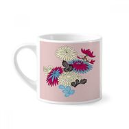 Dıythinker 170 ml Beyaz Tablo Japon Kültürü Pembe Mini Kahve Seramik Kupa