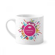 Dıythinker 170 ml Beyaz Taç Maskesi Happy Carnival Of Venice Mini Kahve Seramik Kupa