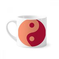 Dıythinker 170 ml Beyaz Taiji Sekiz Diyagram Yin-yang Desenli Mini Kahve Seramik Kupa