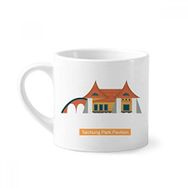 Dıythinker 170 ml Beyaz Taiwan Attractions Taichung Park Pavilion Mini Kahve Seramik Kupa