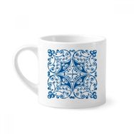 Dıythinker 170 ml Beyaz Talavera Dekoratif Desen Ilustration Mini Kahve Seramik Kupa