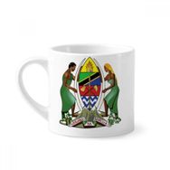 Dıythinker 170 ml Beyaz Tanzanya Afrika Ulusal Amblem Mini Kahve Seramik Kupa