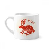 Dıythinker 170 ml Beyaz Tavşan Yılı Hayvan Çin Zodyak Kırmızı Mini Kahve Seramik Kupa