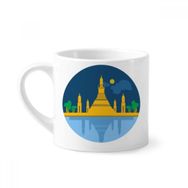 Dıythinker 170 ml Beyaz Tayland Özel Tapınak Kalkanı Mini Kahve Seramik Kupa