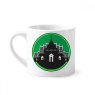 Dıythinker 170 ml Beyaz Tayland Tayland'da Üretilmiştir Tapınak Kalkanı Mini Kahve Seramik Kupa