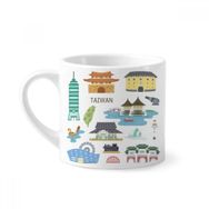 Dıythinker 170 ml Beyaz Tayvan Seyahat Çin Konfüçyüs Tapınağı Mini Kahve Seramik Kupa