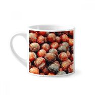 Dıythinker 170 ml Beyaz Taze Sıcaklık Meyve Erik Resmi Mini Kahve Seramik Kupa