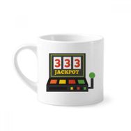 Dıythinker 170 ml Beyaz Tek Kol Bandit İllüstrasyon Jackpot Mini Kahve Seramik Kupa