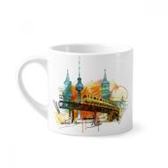 Dıythinker 170 ml Beyaz Tokyo Japon Raylı Tren Kulesi Mini Kahve Seramik Kupa
