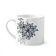Dıythinker 170 ml Çiçek Bitkileri Renkli Sanat Tahıl Desenli Mini Beyaz Çömlekçilik Seramik Saplı Kupa