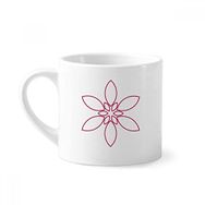 Dıythinker 170 ml Çiçek Yaprağı Bitki Çiçek Desenli Mini Beyaz Çömlekçilik Seramik Saplı Kupa
