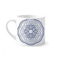 Dıythinker 170 ml Çin Çin Mavi Çiçek Desenli Mini Beyaz Çömlekçilik Seramik Saplı Kupa