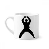Dıythinker 170 ml Çin Çin Shaolin Kung Fu Kültür Mini Beyaz Çömlek Seramik Saplı Kupa