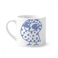 Dıythinker 170 ml Çizgi Film Gülümseyen Eğik Kuş Koruma Hayvan Evcil Hayvan Mini Beyaz Çömlek Seramik Saplı Kupa